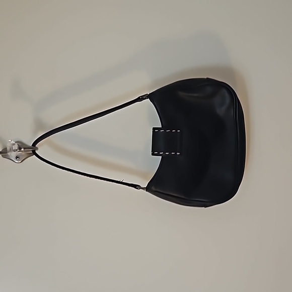 GUESS Y2k Black Leather Micro Mini Shoulder Handbag - Picture 5 of 8